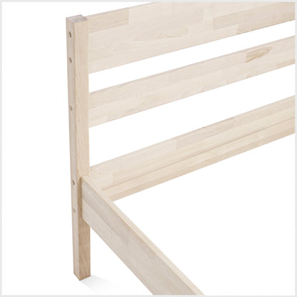 Puusänky korkealla päädyllä 90x200 ilman sälepohjaa