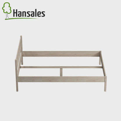 Puusänky korkealla päädyllä 90x200 ilman sälepohjaa